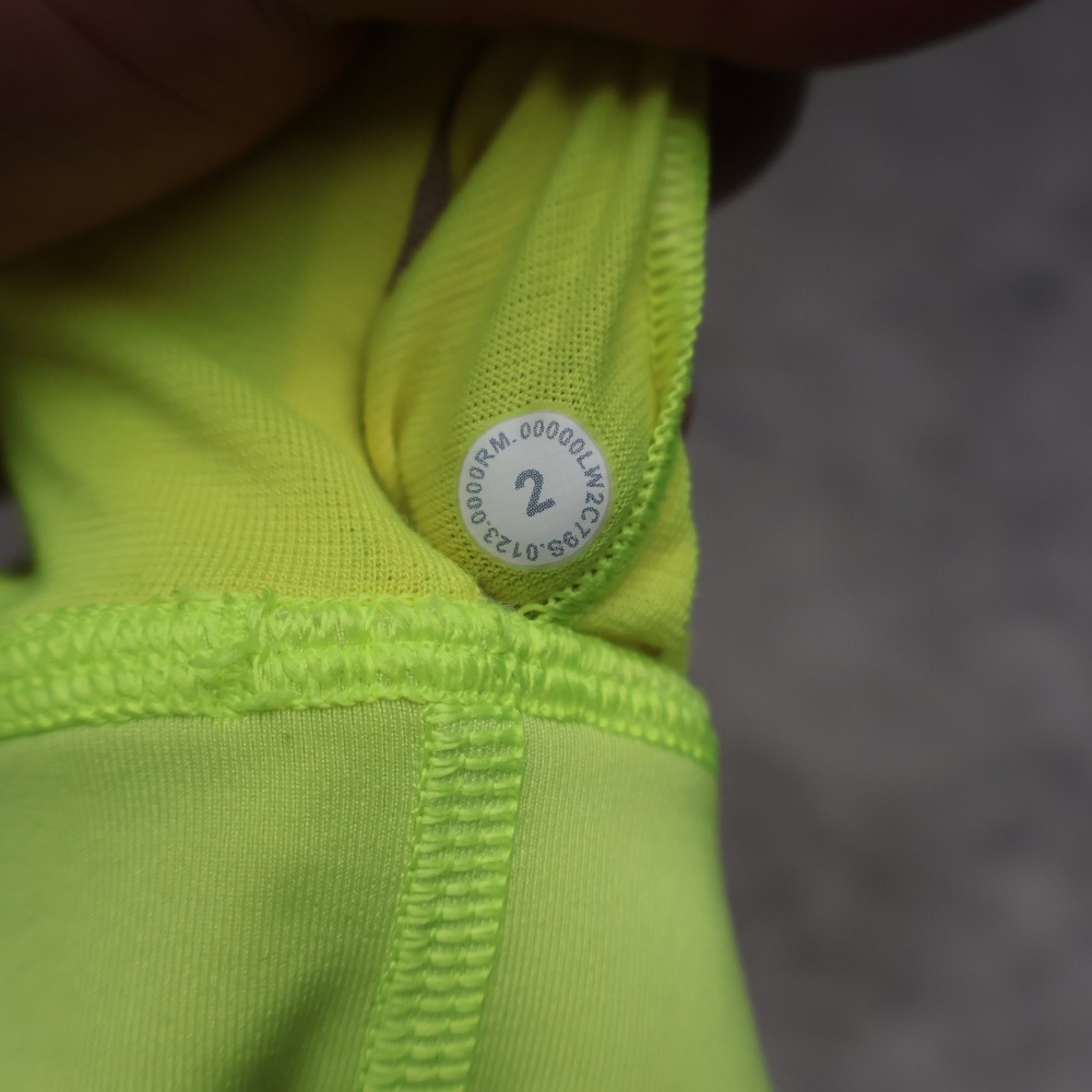 Lululemon Energy Spots Bra Women 2‎ Yellow Strappy Back Stretch Workout Pullover - Picture 3 of 6